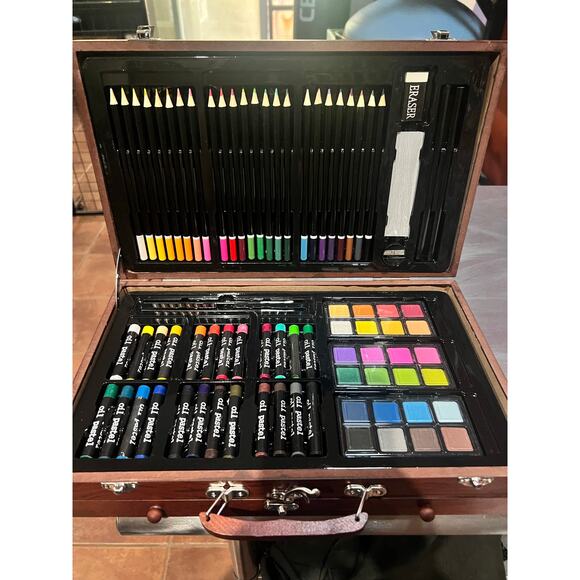140-Piece Deluxe Art Set in Wooden Case – New, Never Used - Picture 1 of 7